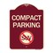 Signmission Compact Parking With No SUV Symbol Heavy-Gauge Aluminum Architectural Sign, 24" x 18", BU-1824-24244 A-DES-BU-1824-24244 - alternate 1